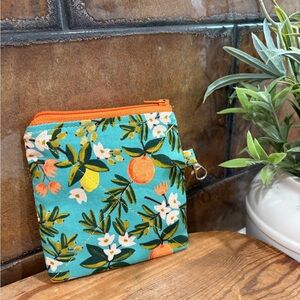 Floral and Fruit Patterned Zipper Pouch | coin pouch